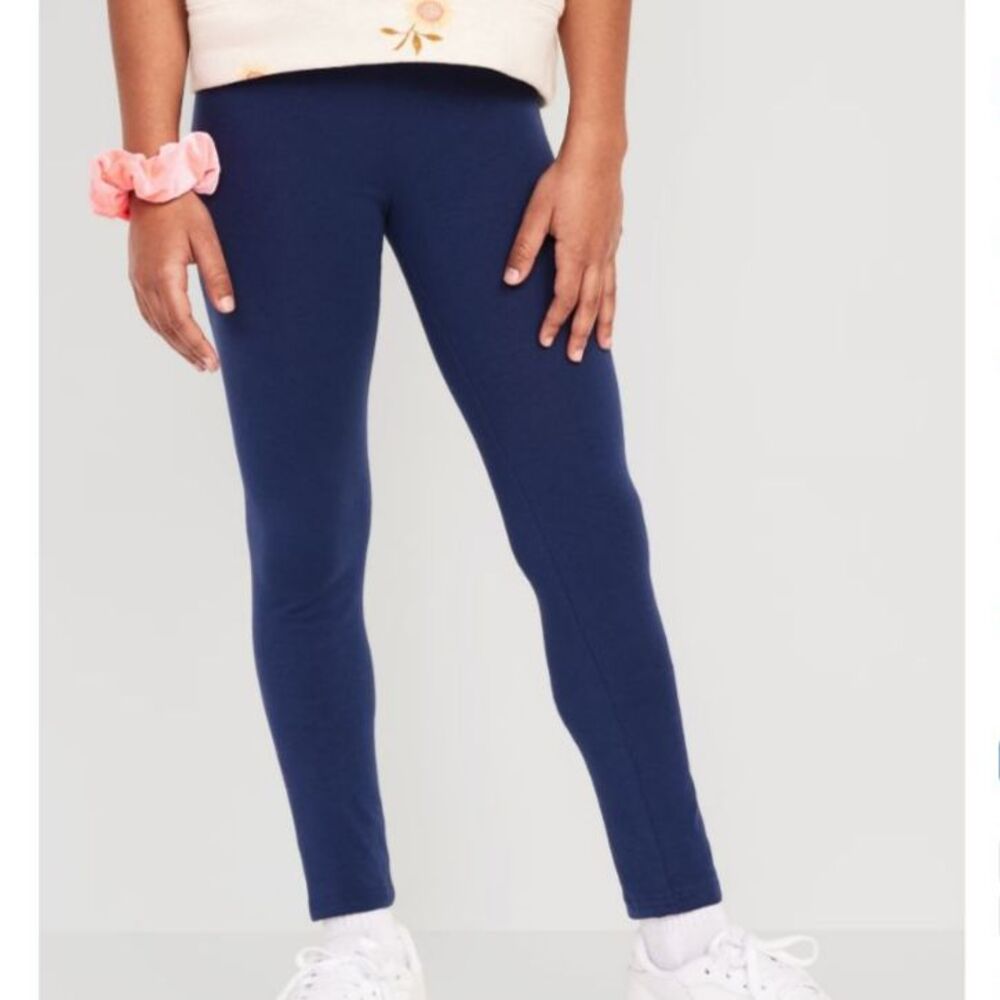 Old Navy Girls Leggings Size S (6-7) NWT Blue Basic Stretch Pants